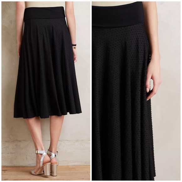 Anthropologie Maeve Berkeley midi skirt Swiss Dot NWT - Picture 2 of 10